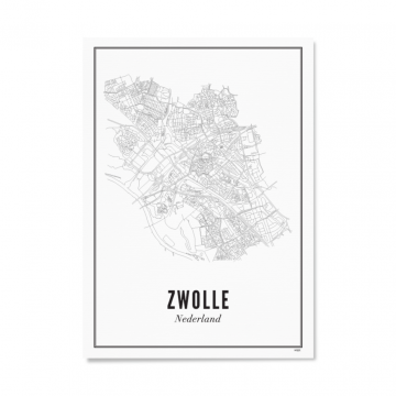 Poster Zwolle 21 x 30 cm