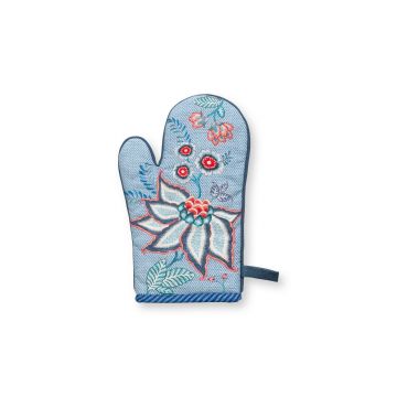 Ovenwant Flower Festival blauw 29x15cm