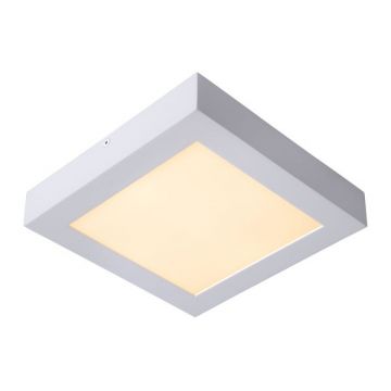 Lucide BRICE-LED - Plafonnière Badkamer - LED Dimb. - 1x22W 3000K - IP44 - Wit