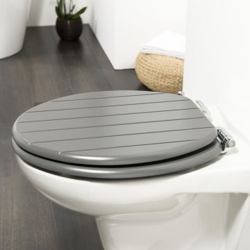 Toiletbril met deksel MDF Grijs