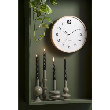 Wandklok Natural Cuckoo wit