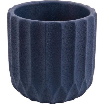 Bloempot Stripes S donkerblauw