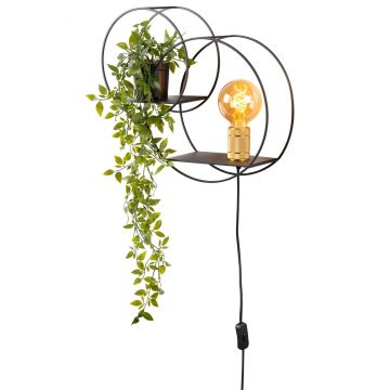 Lucide CIRCLE - Wandlamp - 1xE27 - Zwart