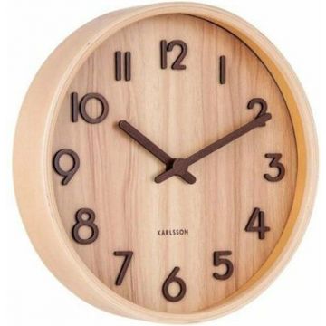 Wall clock Pure small walnut