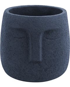 Bloempot Face donkerblauw