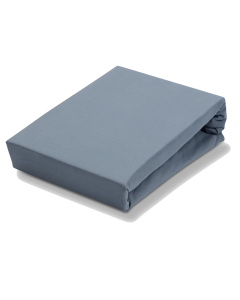 Hoeslaken Jersey soft split-topper dusty blue 2-persoons