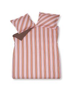 Dekbedovertreksetset Preppy Stripe pink lits-jumeaux