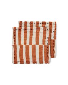 Servet striped Tangarine (set van 2)