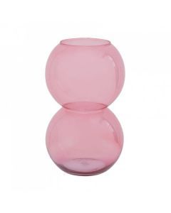 Vaas gerecycled glas roze