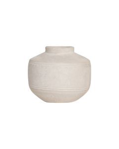 Ceramics white sand vase K