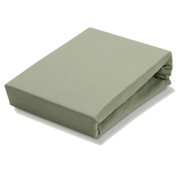 Hoeslaken Jersey soft light olive 1-persoons